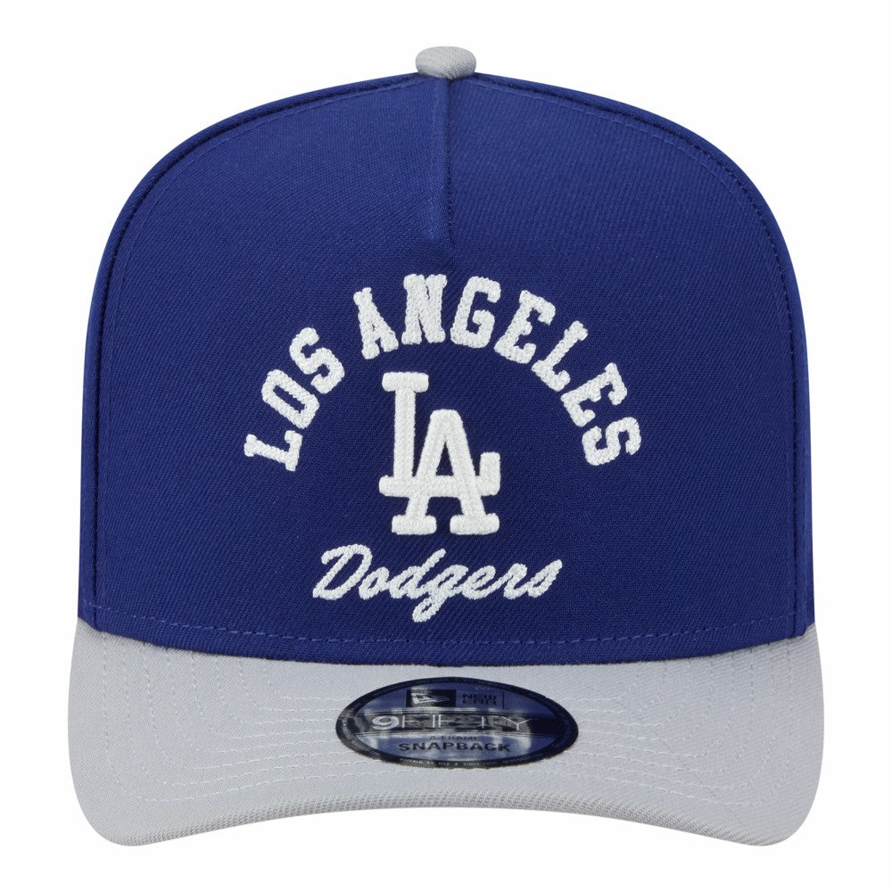 Los Angeles Dodgers New Era Arched A-Frame 9FIFTY Adjustable Hat - Royal/Gray Hats