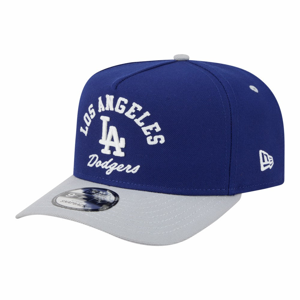 Los Angeles Dodgers New Era Arched A-Frame 9FIFTY Adjustable Hat - Royal/Gray Hats