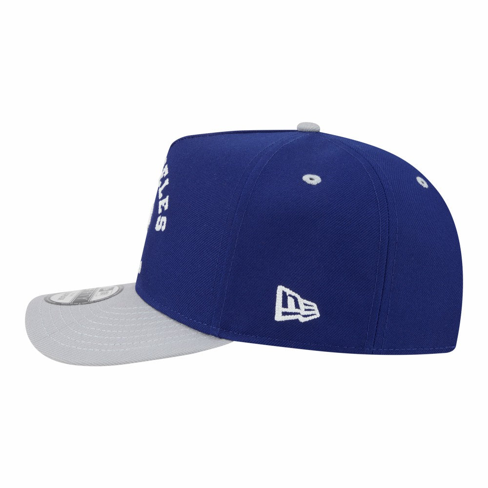 Los Angeles Dodgers New Era Arched A-Frame 9FIFTY Adjustable Hat - Royal/Gray Hats
