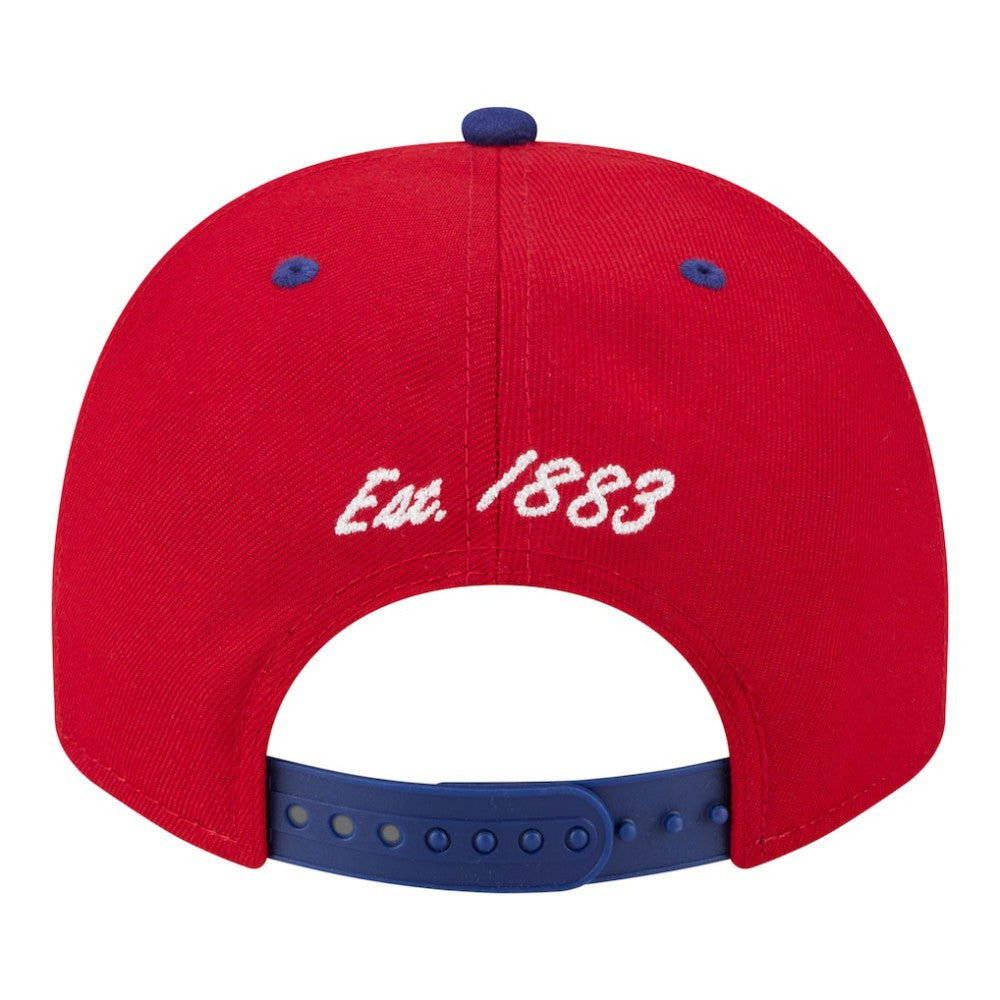 Philadelphia Phillies New Era Arched A-Frame 9FIFTY Adjustable Hat - Red/Royal Hats