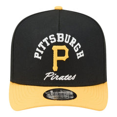 Pittsburgh Pirates New Era Arched A-Frame 9FIFTY Adjustable Hat - Black/Gold Hats