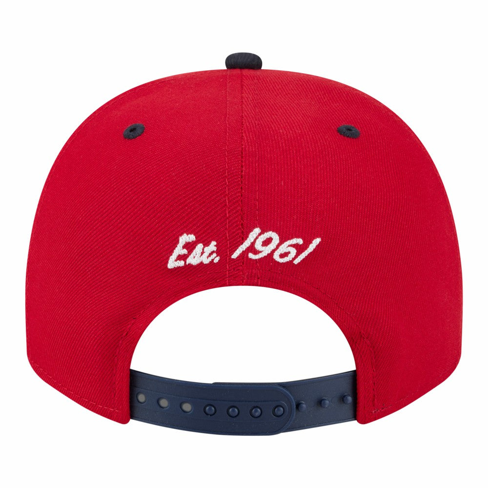 Los Angeles Angels New Era Arched A-Frame 9FIFTY Adjustable Hat - Red/Navy Hats