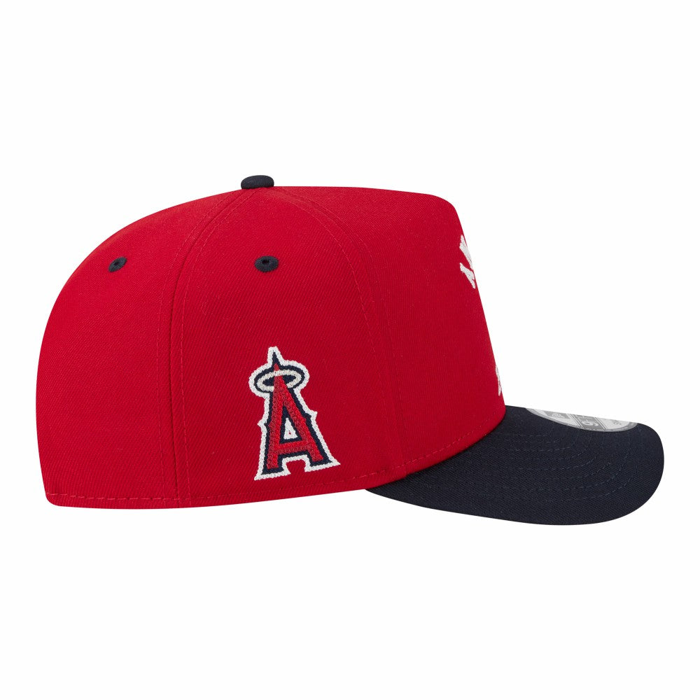 Los Angeles Angels New Era Arched A-Frame 9FIFTY Adjustable Hat - Red/Navy Hats
