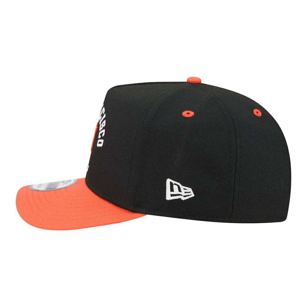 San Francisco Giants New Era Arched A-Frame 9FIFTY Adjustable Hat - Black/Orange Hats