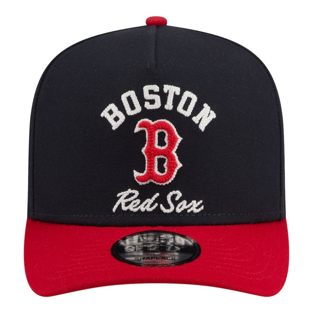 Boston Red Sox New Era Arched A-Frame 9FIFTY Adjustable Hat - Navy/Red Hats