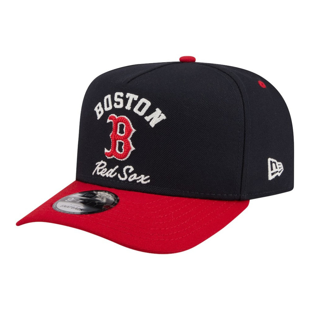 Boston Red Sox New Era Arched A-Frame 9FIFTY Adjustable Hat - Navy/Red Hats