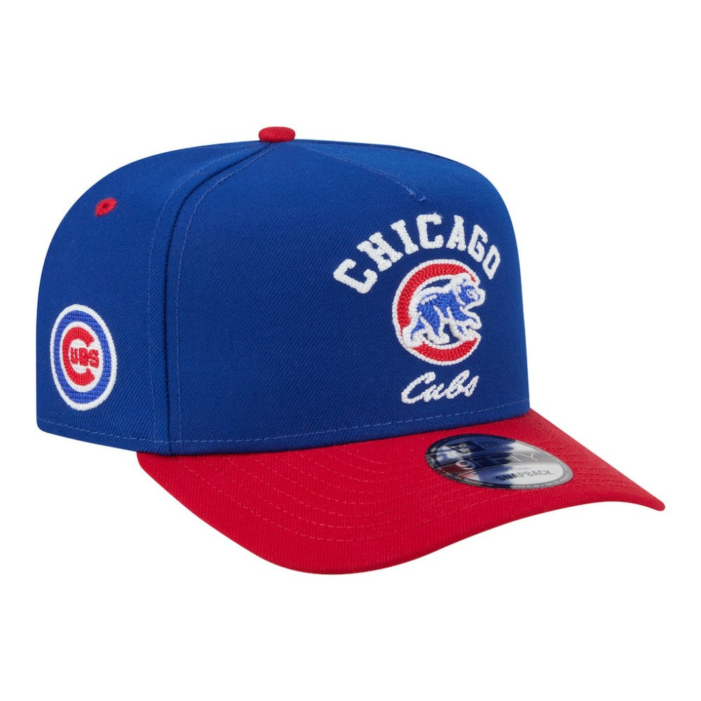Chicago Cubs New Era Arched A-Frame 9FIFTY Adjustable Hat - Royal/Red Hats