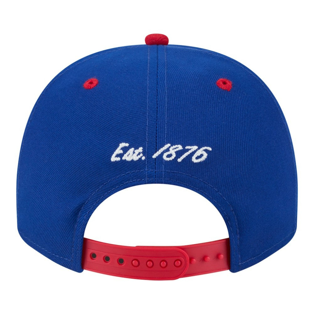 Chicago Cubs New Era Arched A-Frame 9FIFTY Adjustable Hat - Royal/Red Hats