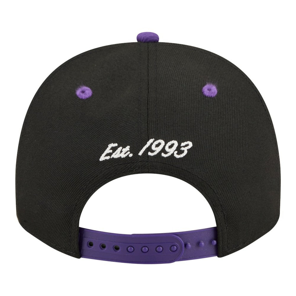 Colorado Rockies New Era Arched A-Frame 9FIFTY Adjustable Hat - Black/Purple Hats