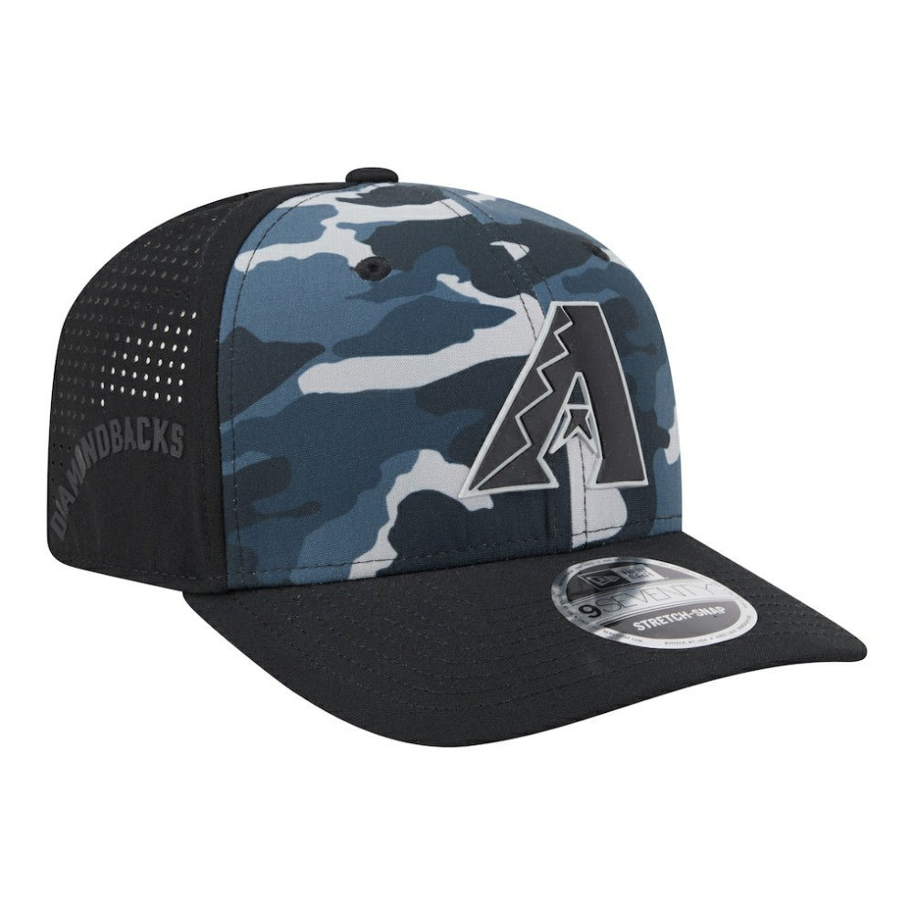 Arizona Diamondbacks New Era Tonal Camo 9SEVENTY Stretch-Snap Hat - Black Hats