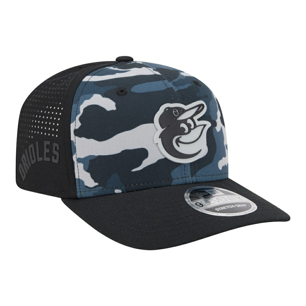 Baltimore Orioles New Era Tonal Camo 9SEVENTY Stretch-Snap Hat - Black Hats