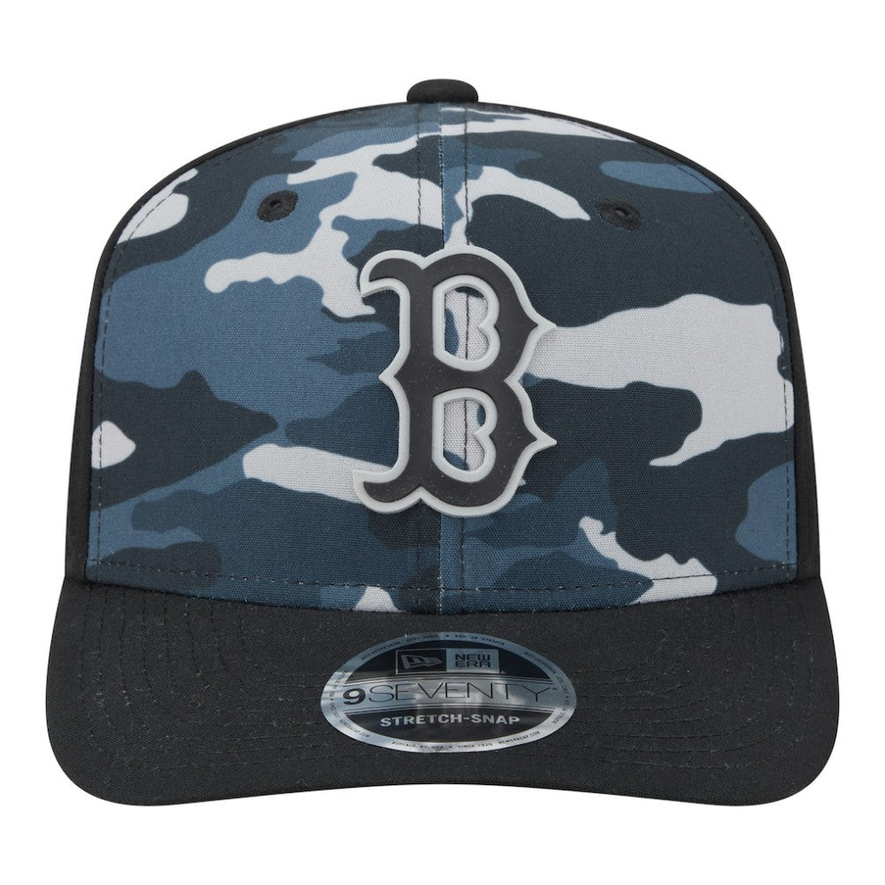 Boston Red Sox New Era Tonal Camo 9SEVENTY Stretch-Snap Hat - Black Hats