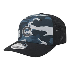 Chicago Cubs New Era Tonal Camo 9SEVENTY Stretch-Snap Hat - Black Hats