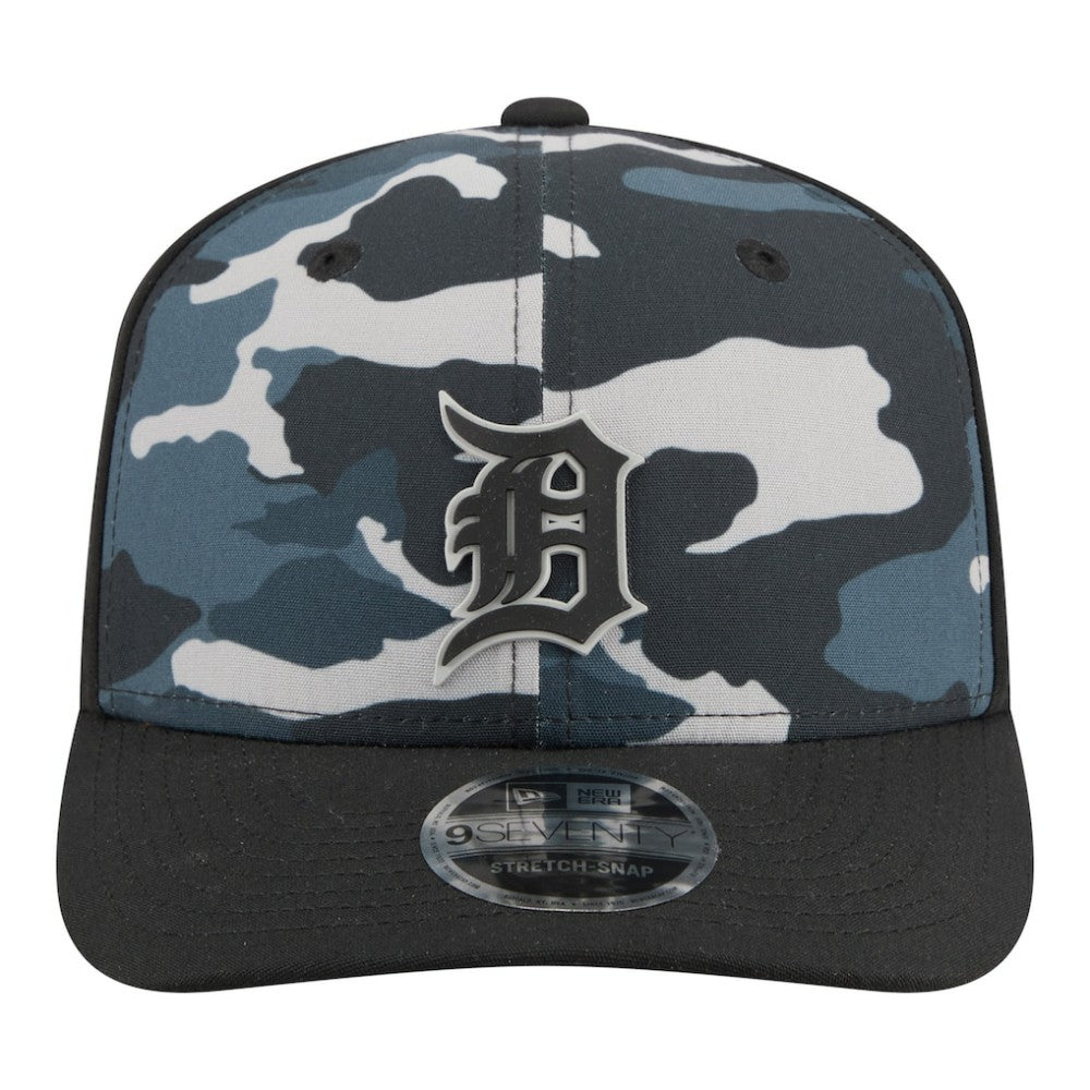 Detroit Tigers New Era Tonal Camo 9SEVENTY Stretch-Snap Hat - Black Hats