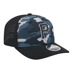 Pittsburgh Pirates New Era Tonal Camo 9SEVENTY Stretch-Snap Hat - Black Hats