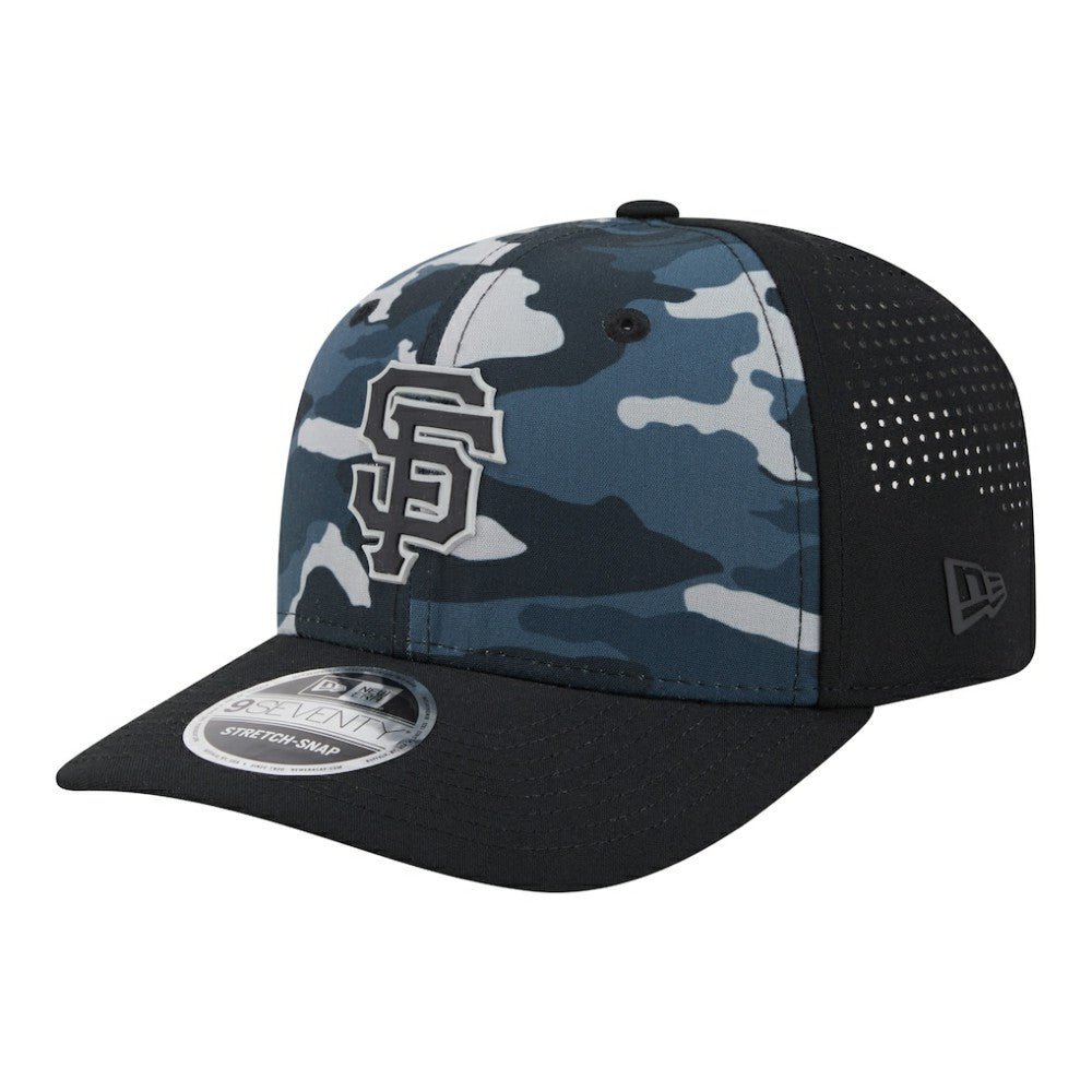 San Francisco Giants New Era Tonal Camo 9SEVENTY Stretch-Snap Hat - Black Hats