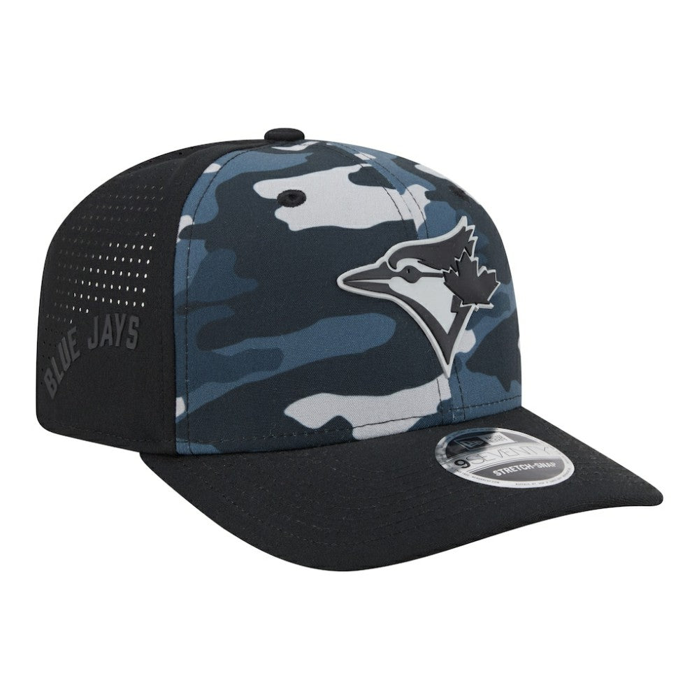 Toronto Blue Jays New Era Tonal Camo 9SEVENTY Stretch-Snap Hat - Black Hats