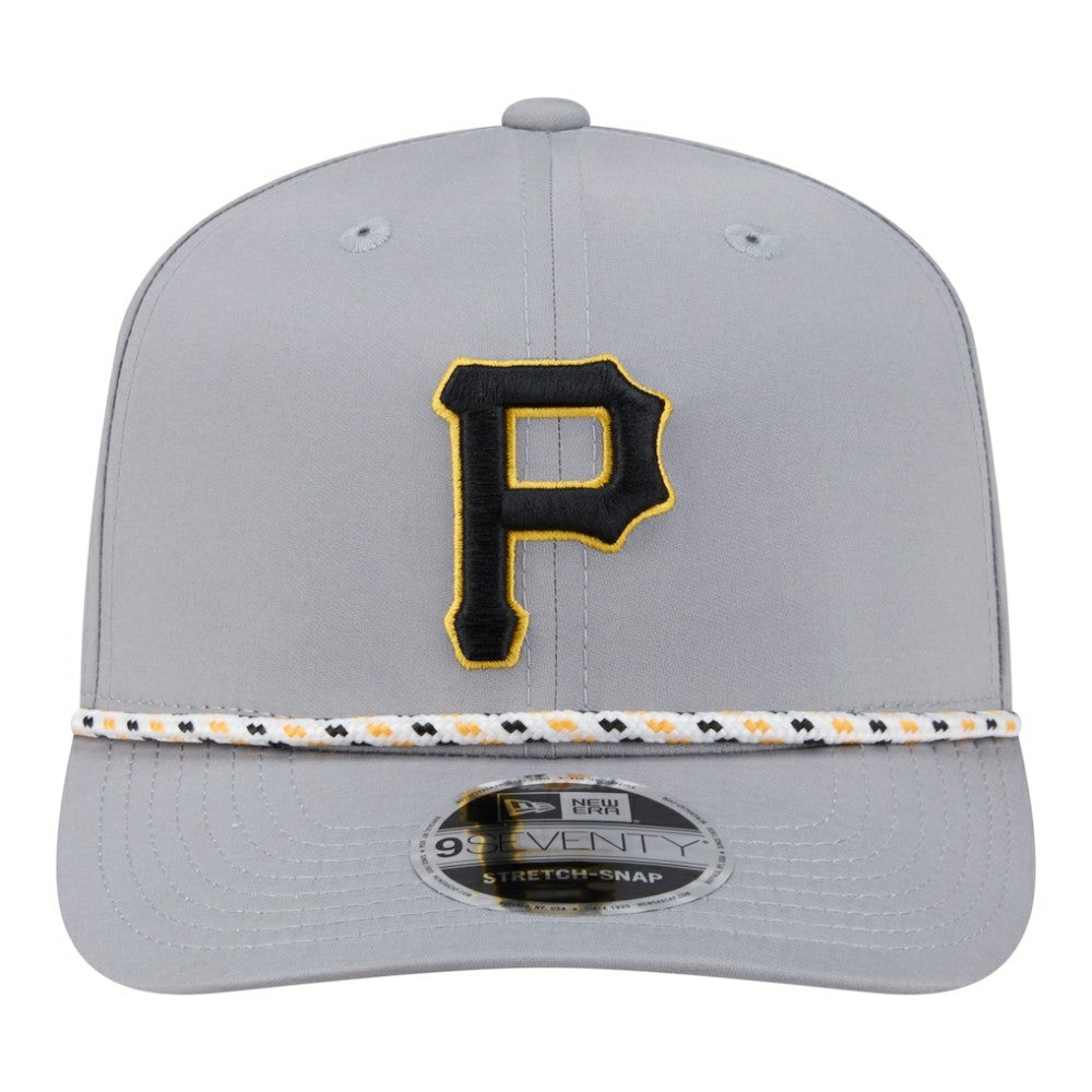 Pittsburgh Pirates New Era Sport Rope 9SEVENTY Adjustable Hat - Gray Hats