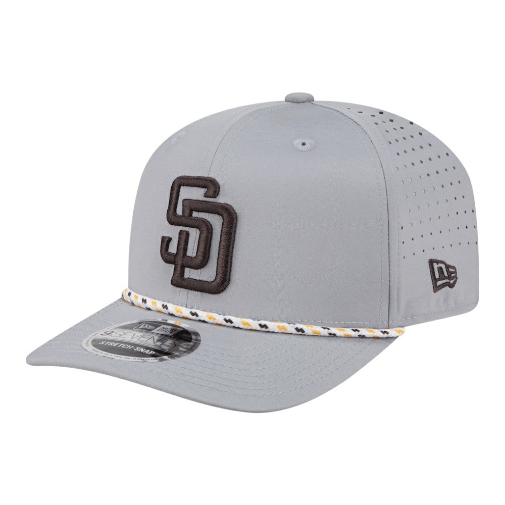 San Diego Padres New Era Sport Rope 9SEVENTY Adjustable Hat - Gray Hats