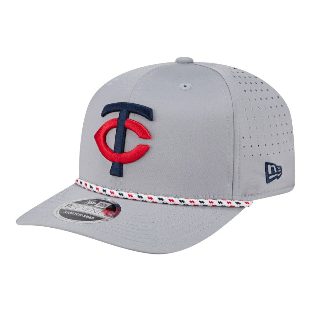 Minnesota Twins New Era Sport Rope 9SEVENTY Adjustable Hat - Gray Hats