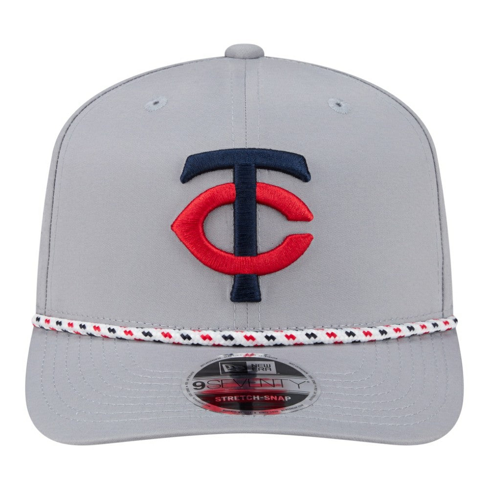 Minnesota Twins New Era Sport Rope 9SEVENTY Adjustable Hat - Gray Hats