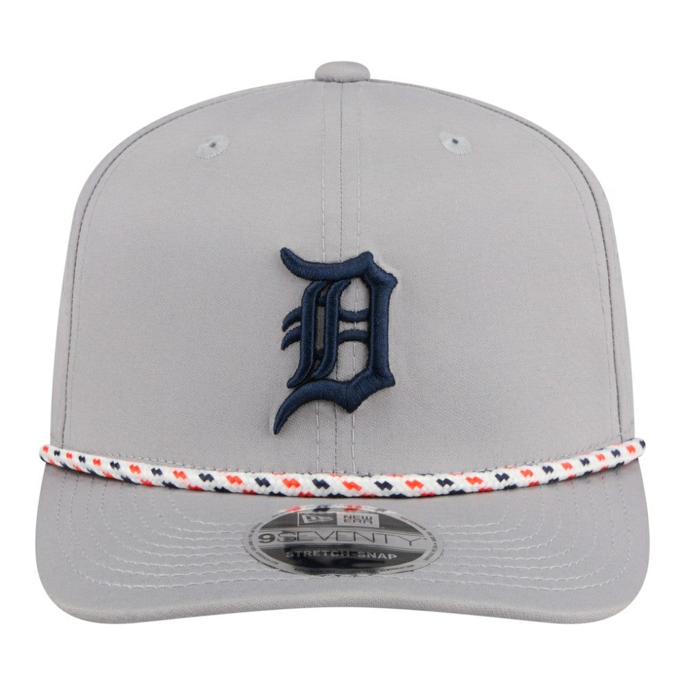 Detroit Tigers New Era Sport Rope 9SEVENTY Adjustable Hat - Gray Hats
