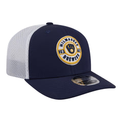 Milwaukee Brewers New Era Active 9SEVENTY Adjustable Trucker Hat - Navy Hats