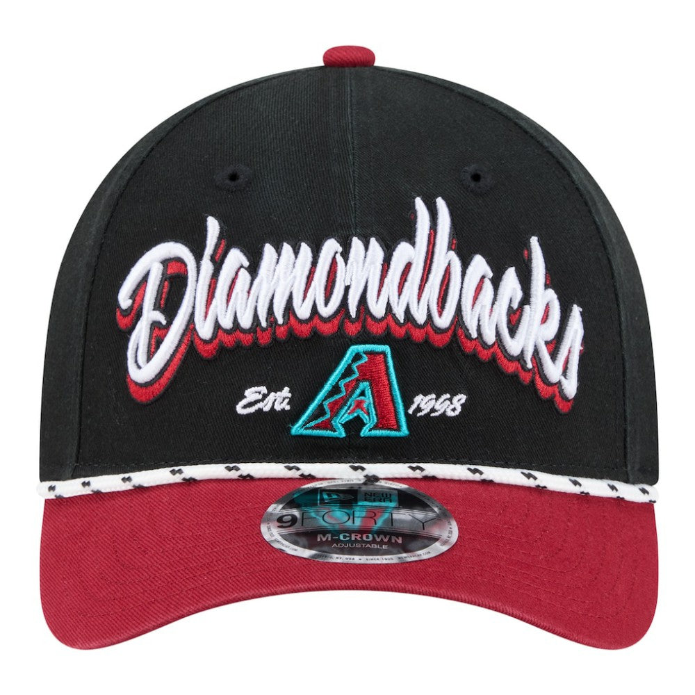 Arizona Diamondbacks New Era Team Loyal 9FORTY M-Crown Adjustable Hat - Black/Red Hats