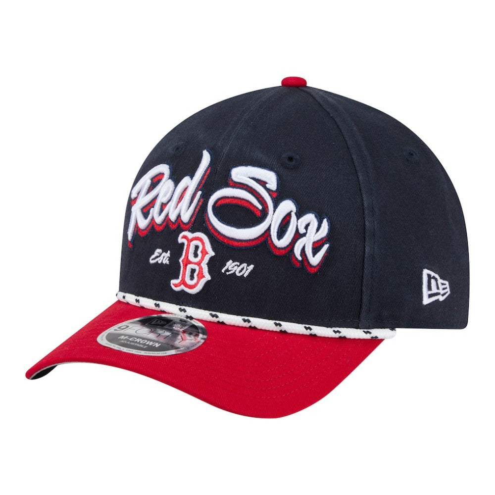 Boston Red Sox New Era Team Loyal 9FORTY M-Crown Adjustable Hat - Navy/Red Hats