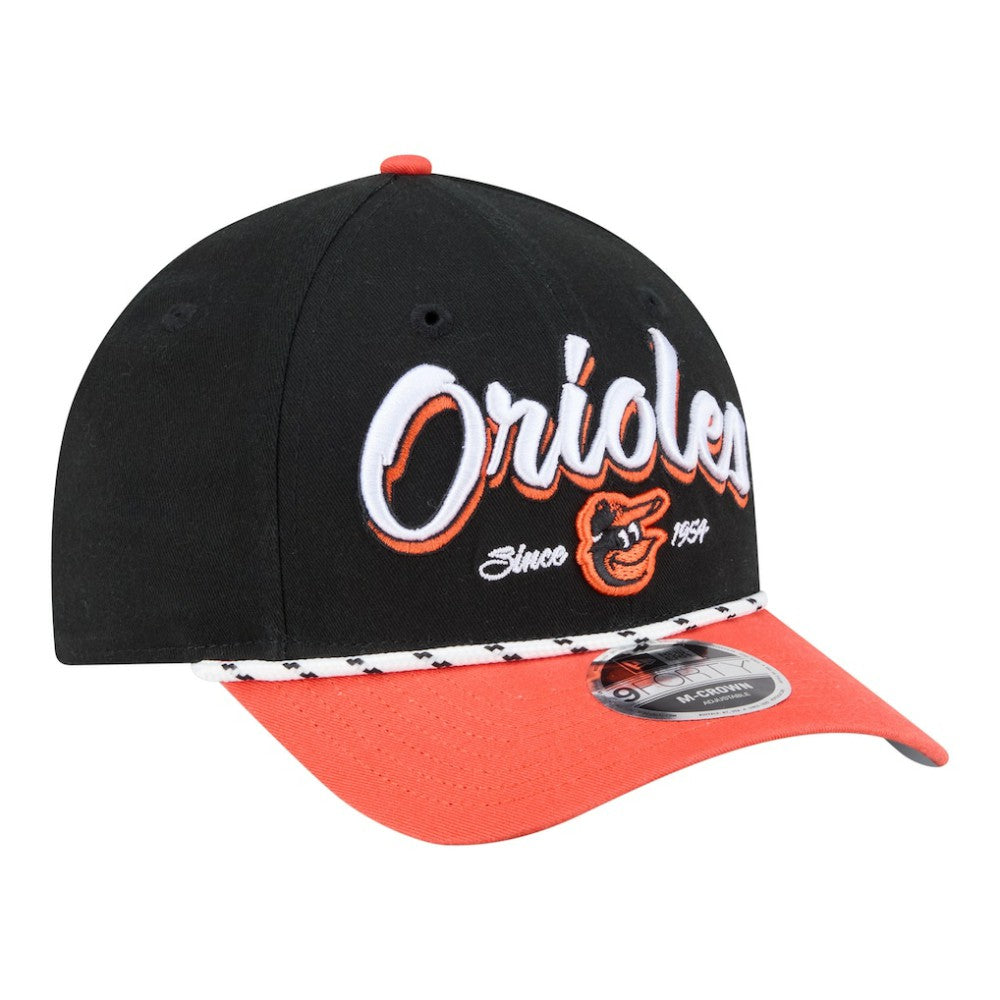 Baltimore Orioles New Era Team Loyal 9FORTY M-Crown Adjustable Hat - Black/Orange Hats