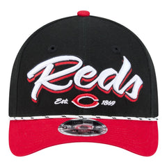Cincinnati Reds New Era Team Loyal 9FORTY M-Crown Adjustable Hat - Black/Red Hats
