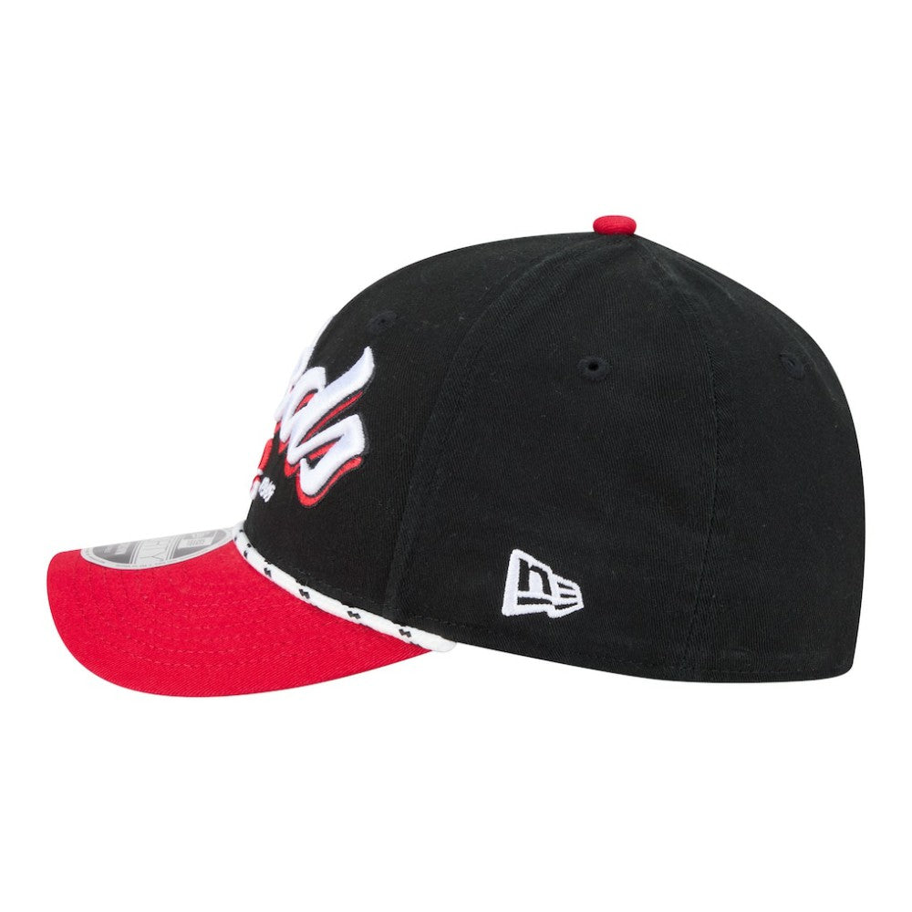 Cincinnati Reds New Era Team Loyal 9FORTY M-Crown Adjustable Hat - Black/Red Hats