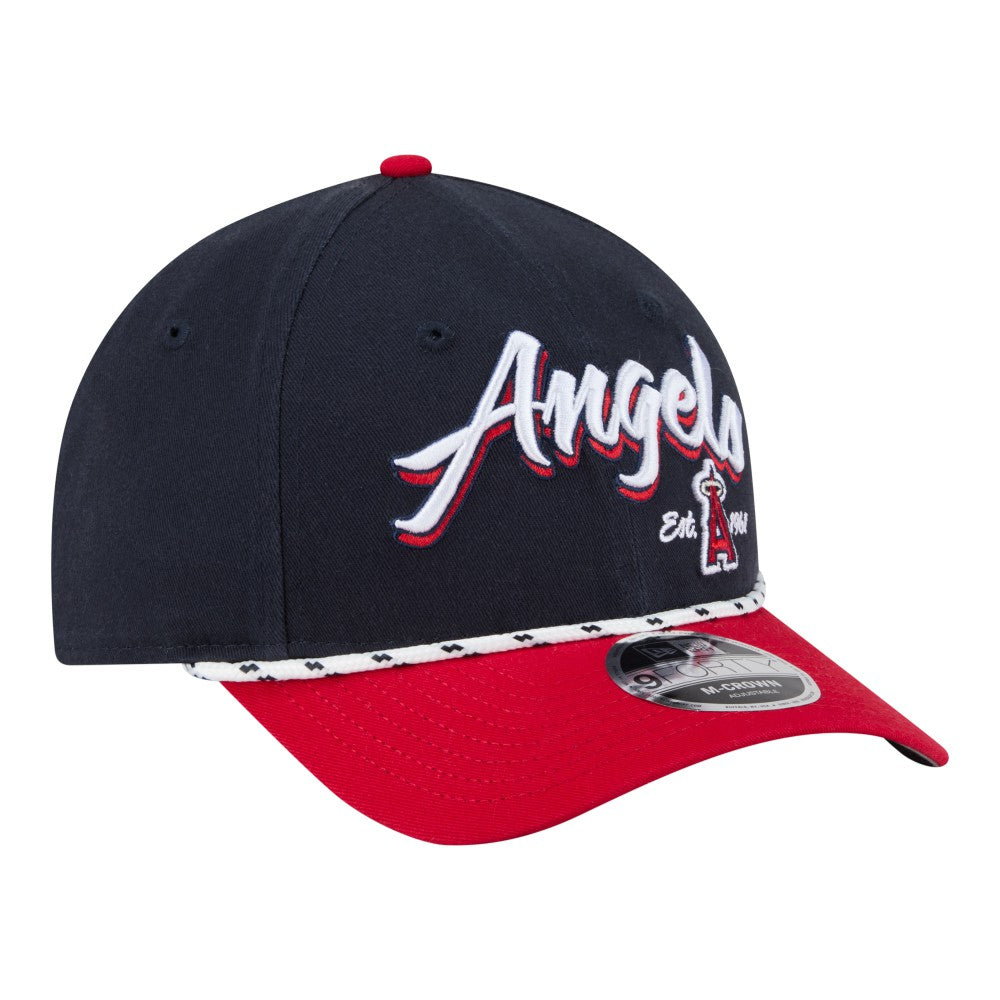 Los Angeles Angels New Era Team Loyal 9FORTY M-Crown Adjustable Hat - Navy/Red Hats