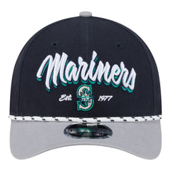 Seattle Mariners New Era Team Loyal 9FORTY M-Crown Adjustable Hat - Navy/Gray Hats