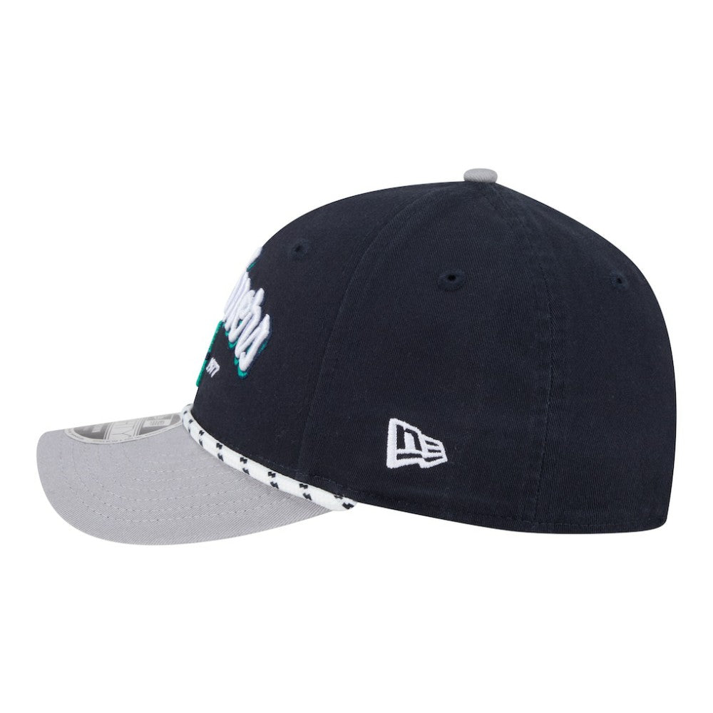 Seattle Mariners New Era Team Loyal 9FORTY M-Crown Adjustable Hat - Navy/Gray Hats