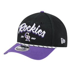 Colorado Rockies New Era Team Loyal 9FORTY M-Crown Adjustable Hat - Black/Purple Hats