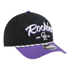 Colorado Rockies New Era Team Loyal 9FORTY M-Crown Adjustable Hat - Black/Purple Hats