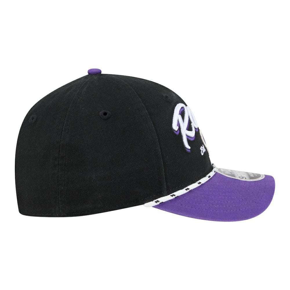 Colorado Rockies New Era Team Loyal 9FORTY M-Crown Adjustable Hat - Black/Purple Hats