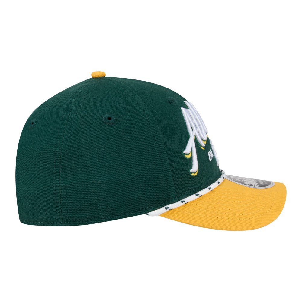 Athletics New Era Team Loyal 9FORTY M-Crown Adjustable Hat - Green/Gold Hats