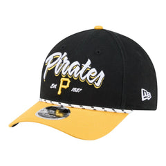 Pittsburgh Pirates New Era Team Loyal 9FORTY M-Crown Adjustable Hat - Black/Gold Hats