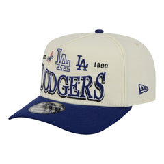 Los Angeles Dodgers New Era Throwback Tri-Hit A-Frame 9FIFTY Adjustable Hat - Cream Hats