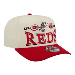Cincinnati Reds New Era Throwback Tri-Hit A-Frame 9FIFTY Adjustable Hat - Cream Hats