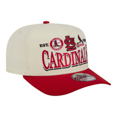 St. Louis Cardinals New Era Throwback Tri-Hit A-Frame 9FIFTY Adjustable Hat - Cream Hats