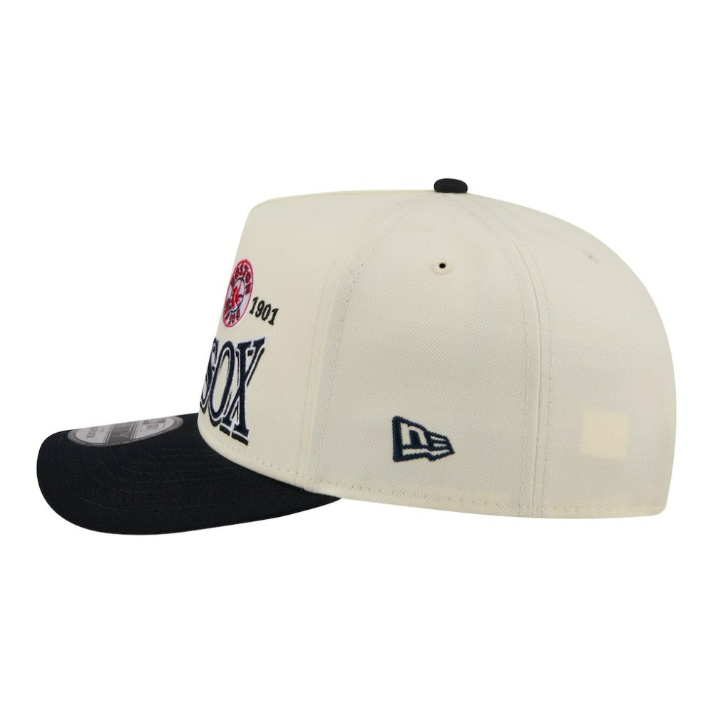 Boston Red Sox New Era Throwback Tri-Hit A-Frame 9FIFTY Adjustable Hat - Cream Hats
