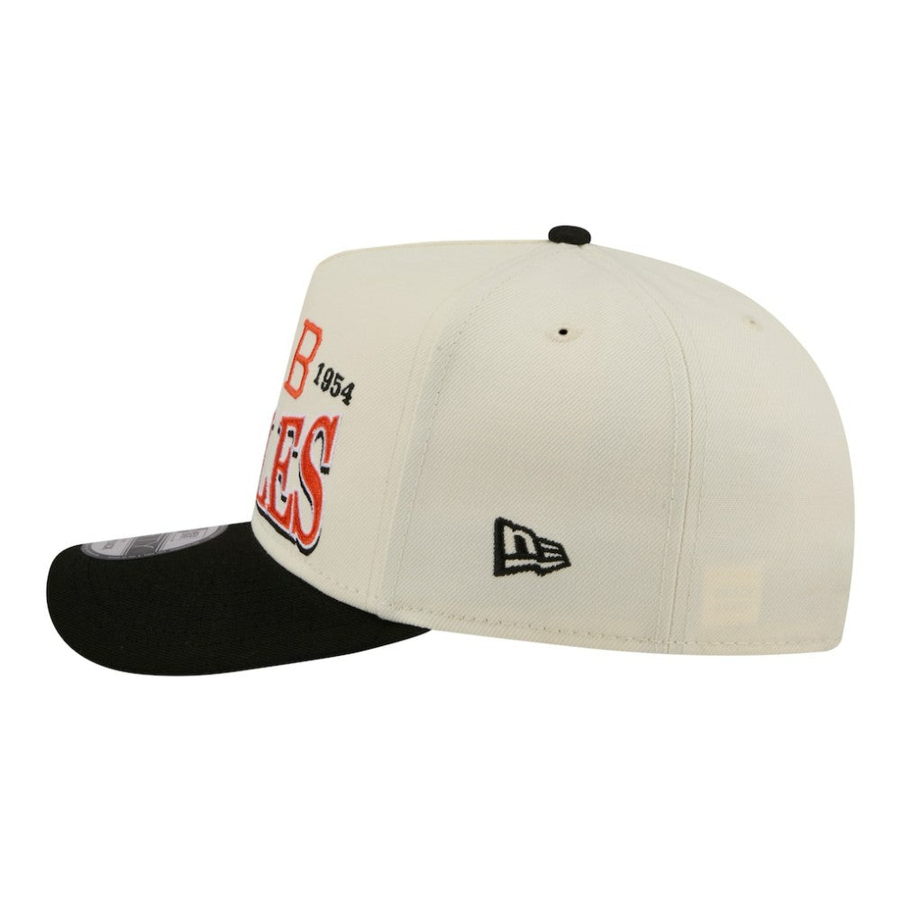 Baltimore Orioles New Era Throwback Tri-Hit A-Frame 9FIFTY Adjustable Hat - Cream Hats
