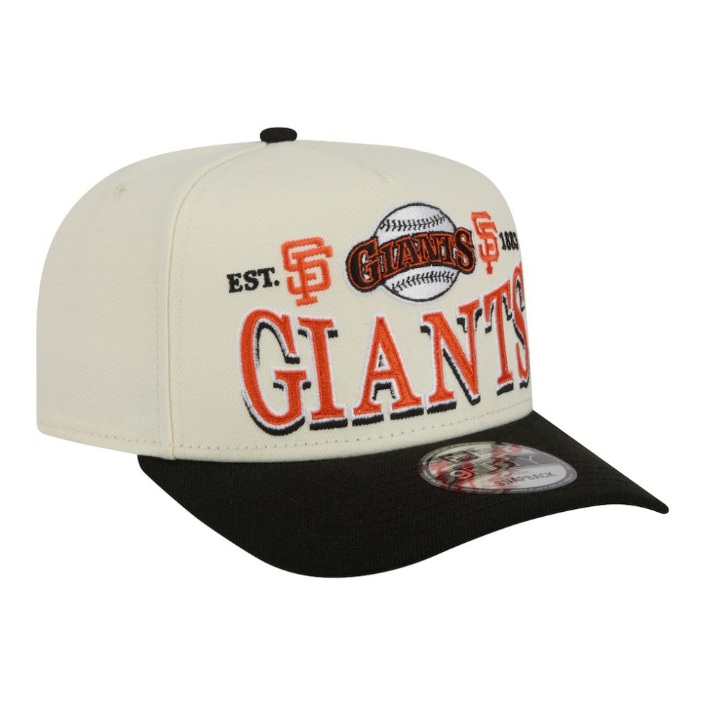 San Francisco Giants New Era Throwback Tri-Hit A-Frame 9FIFTY Adjustable Hat - Cream Hats