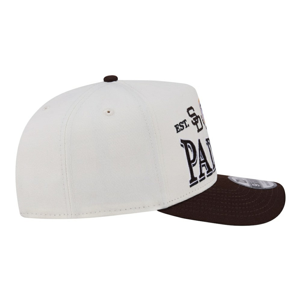 San Diego Padres New Era Throwback Tri-Hit A-Frame 9FIFTY Adjustable Hat - Cream Hats