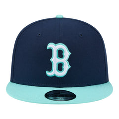 Boston Red Sox New Era Two-Tone Color Pack 9FIFTY Snapback Hat - Navy/Turquoise Hats