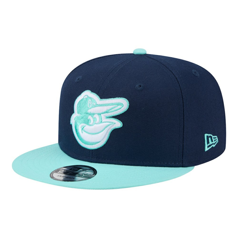 Baltimore Orioles New Era Two-Tone Color Pack 9FIFTY Snapback Hat - Navy/Turquoise Hats