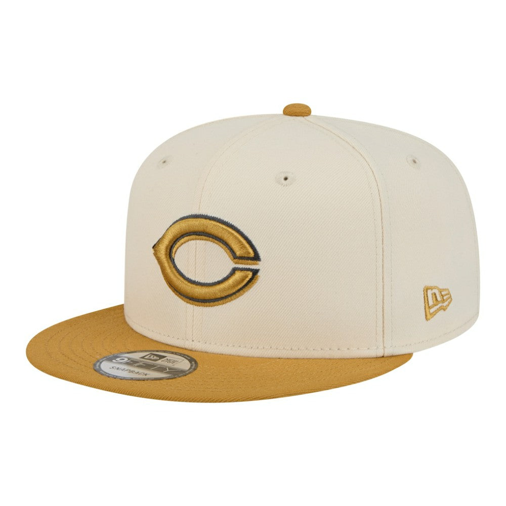 Cincinnati Reds New Era 2-Tone Color Pack 9FIFTY Snapback Hat - Light Beige/Khaki Hats